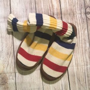 L.L. Bean suede slippers with attached Socks!